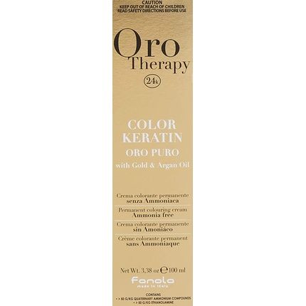 Fanola Oro Puro Therapy Color Keratin Hair Color 100Ml 8.1 Ash Blonde