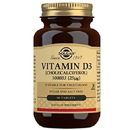 Solgar Vitamin D3 Cholecalciferol 1000 Iu Tablets 90 Count