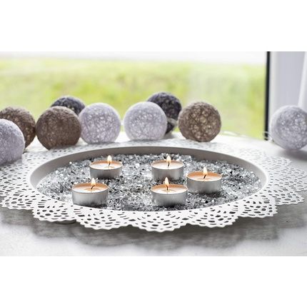 100 Bispol Tea Lights White 4 Hour Burn Time Unscented - Image 3