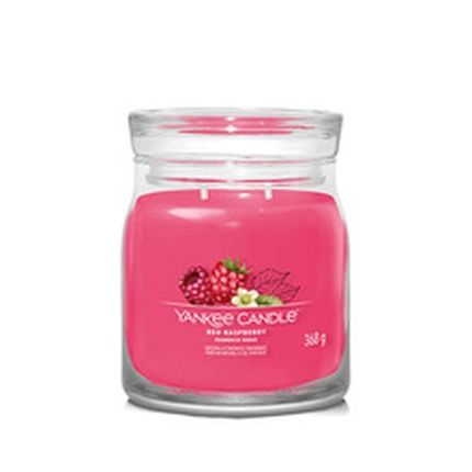 Yankee Candle Signature Scented Candle | Red Raspberry Medium Jar Candle With