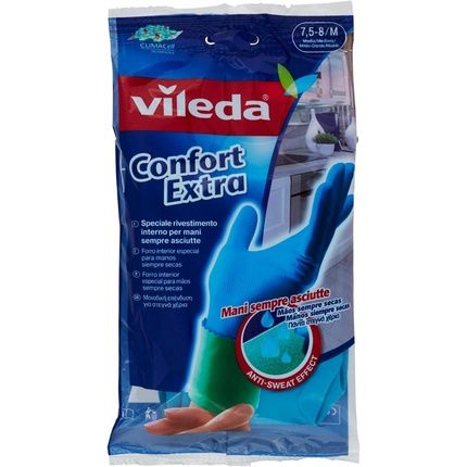 Vileda Comfort And Care Camomile Lotion Rubber Gloves Medium