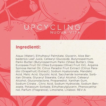 Naturaverde Face Serum Booster Upcycling Grapefruit With Grapefruit Extract, Vitamin C, And Hyaluronic Acid 30Ml