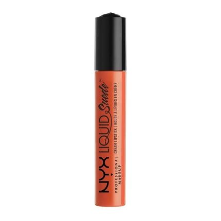 Nyx Professional Makeup Liquid Suede Cream Lipstick Foiled Again Bright Peachy Orange