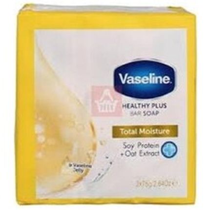 Vaseline Healthy Plus Bar Soap Total Moisture 75G - Pack Of 3