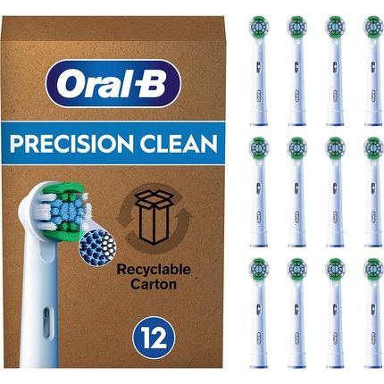 Oral-B Pro Precision Clean Electric Toothbrush Head X-Shape And Angled Bristles Pack Of 12