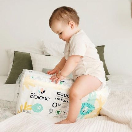Biolane Natural Diapers Size 4 (7-18 Kg) - Pack Of 44