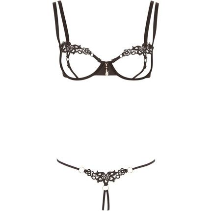 Cottelli Collection Lingerie Bra Set Minimal S 1 Pack1 X 1 Piece, Black