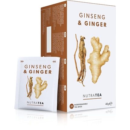 Nutra Tea Ginseng & Ginger - Soothing Tea With 100% Ginseng & Ginger