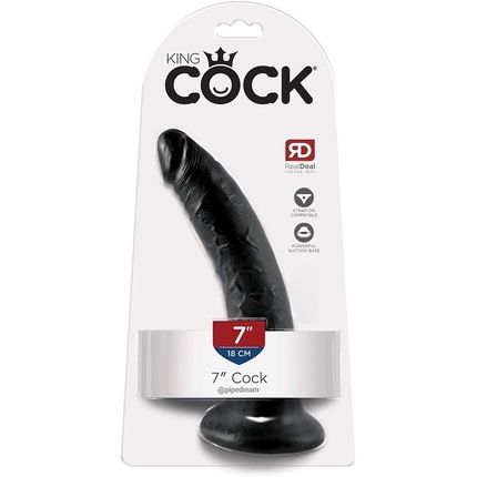 King Cock 17.8Cm Black Dildo