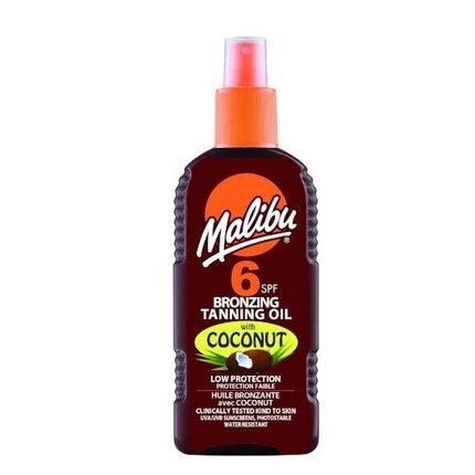 Malibu Bronzing Tanning Spray Oil With Coconut Spf6 200Ml