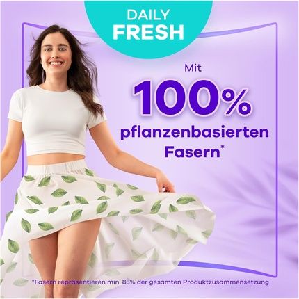 Always Daily Fresh Panty Liners Normal With 100% Plant-Based Fibers 42 Count