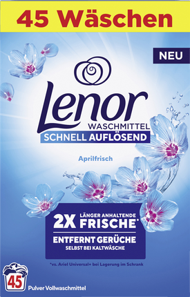 Lenor Complete Laundry Detergent Powder April Fresh 45 Wash Loads
