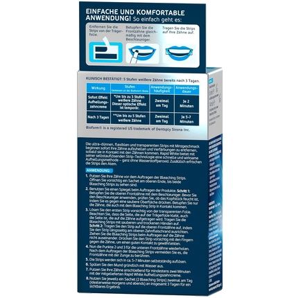 Rapid White Bleaching Strips For Whiter Teeth In 3 Steps