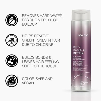 Joico Defy Damage Detox Shampoo - Removes Chlorine, Hard Water Residue, And Product Build-Up - Image 3