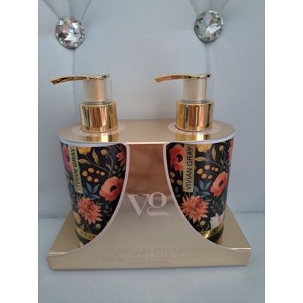 69.98/Lsoap Dispenser Flowers Botanicals + Matching Hand Cream Filled With 300Ml Each - Image 3