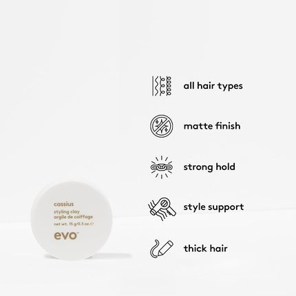 Evo Cassius Styling Clay Adds Texture With Long Lasting Style 15G - Image 3