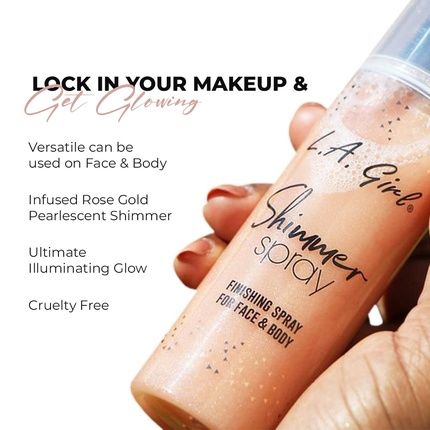 L.A. Girl Shimmer Spray Rose Gold 2.7 Fl Oz