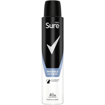 Sure Men Invisible Ice Fresh Anti-Perspirant Aerosol Deodorant For Men 48-Hour Protection 200Ml