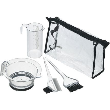 Comair 5 Piece Colouring Accessory Set With Bag, Cup, Bowl, And Brush