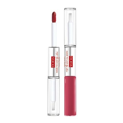 Pupa Made To Last Lip Duo Liquid Lip Colour & Topcoat Waterproof Long Lasting - 007, 2X4Ml