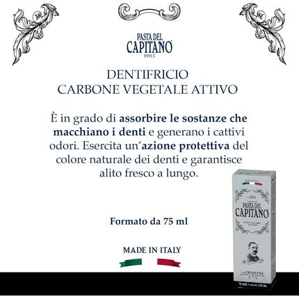 Pasta Del Capitano Charcoal Toothpaste 75Ml