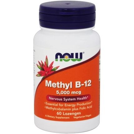 Now Foods Methyl B-12 5000Mcg 60 Lozenges - Uk Seller