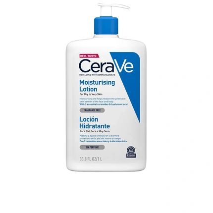 Cerave Moisturising Lotion 1000 Ml Ideal For Dry To Very Dry Skin Fragrancefree - Image 3