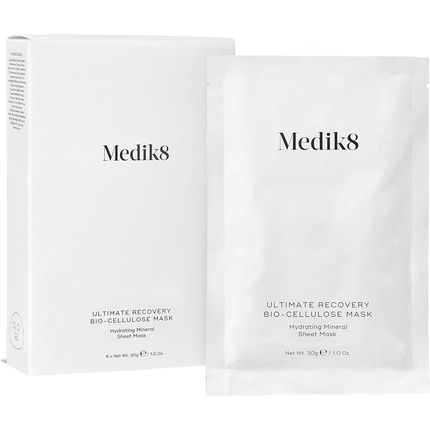 Medik8 Ultimate Recovery Bio Cellulose Mask Hydrating Mineral Sheet Mask 6 Sachets 30G