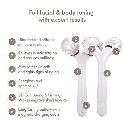Geske Smartappguidedtm Sonic Facial & Body Roller 4 In 1 Derma Roller