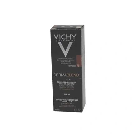 Vichy Dermablend Fluid Foundation Concealer 75 Espresso Spf 25 30 Ml