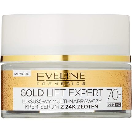 Eveline Cosmetics Gold Lift Expert Strong Anti-Wrinkle Firming Cream Day & Night 70+ With 24Karat Gold 50Ml