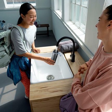 Brita Sport Water Filter Bottle Model Active Dark Blue 600Ml Includes 2 Microdisc Filters Squeezable Bpa-Free Bottle For Travel Filters When Drinking Dishwasher Safe - Image 3