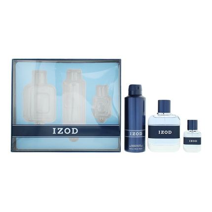 Izod New Classic 3 Piece Gift Set Eau De Toilette 100Ml Eau De Toilette Travel