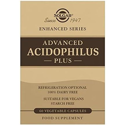 Solgar Advanced Acidophilus Plus Vegetable Capsules 60 Capsules - Supports Digestion And Healthy Bacteria Levels