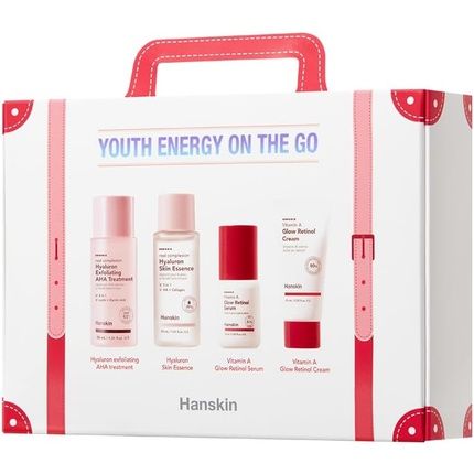 Hanskin Youth Energy On The Go Kit Essential Anti-Aging Skin Care - Pack Of 4