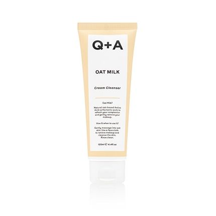 Q+A Oat Milk Cream Cleanser Moisturizing Face Cleanser For Gentle Makeup And Impurity Removal 125Ml