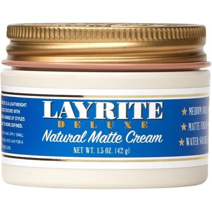 Layrite Natural Matte Cream 42G Medium Hold Water Soluble Matte Finish