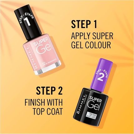 Rimmel London Super Gel Top Coat Nail Polish 12Ml Transparent - Image 3