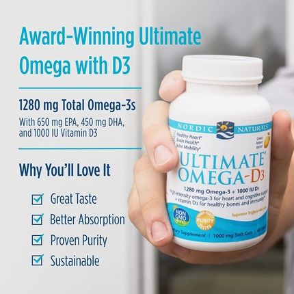 Nordic Naturals Ultimate Omega Lemon 1280Mg 120 Softgels - Image 3