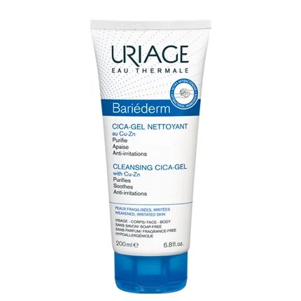 Uriage Baridermcica Cleansing Gel 200Ml Gentle Cleansing Gel For Sensitive Skin
