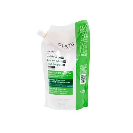 Vichy Dercos Antidandruff Shampoo For Normal To Oily Hair Ecorefill 500Ml