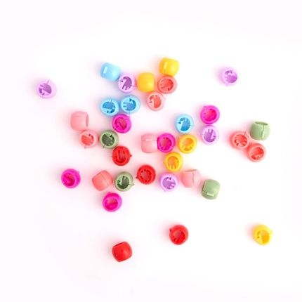 Red By Kiss 36 Pieces Kids Mini Claw Barrettes Self-Hinge Plastic Hair Clips