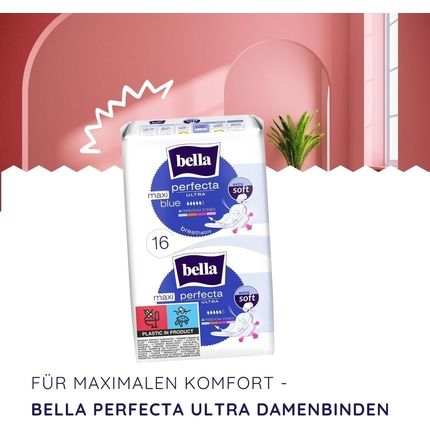 Bella Perfecta Ultra Sanitary Pads Maxi Blue Long With Wings Extra Soft