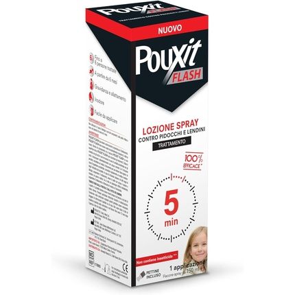 Pouxit Flash Anti-Lice And Nit Spray Lotion Works In 5 Minutes