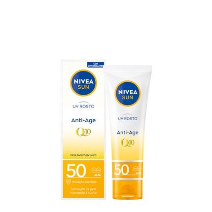 Nivea Sun Anti-Age Q10 Spf50 50Ml - Sunscreen For Face