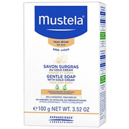 Mustela Gentle Bath Soap With Cold Cream 100G Baby Gentle Soap For Face And Body