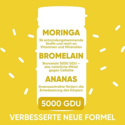 Bromelain High Dose 5000 Gdu New Formula 100% Natural Anticellulite