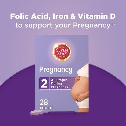 Seven Seas Folic Acid Pregnancy Multivitamin For Women 28 Tablets With Iron And Vitamin D - Image 3