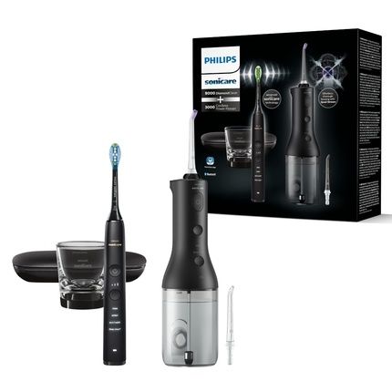 Philips Black Cordless Power Flosser Diamondclean 9000 Hx388643