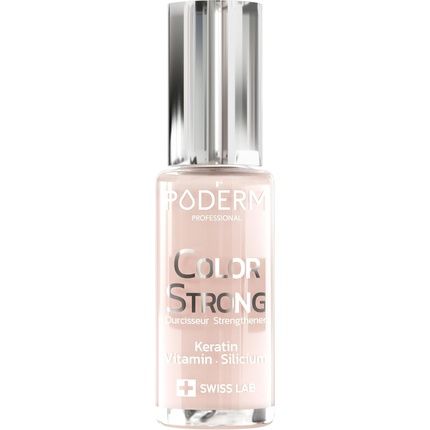 Poderm Nail Hardener Polish Powder Pink 8Ml - Strengthens Weak Brittle Nails